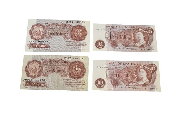 A COLLECTION OF 1960'S 10 SHILLING NOTES