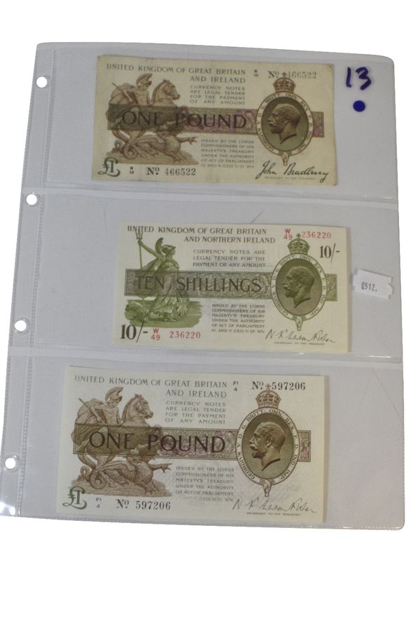 THREE GEORGE 5TH BANK NOTES