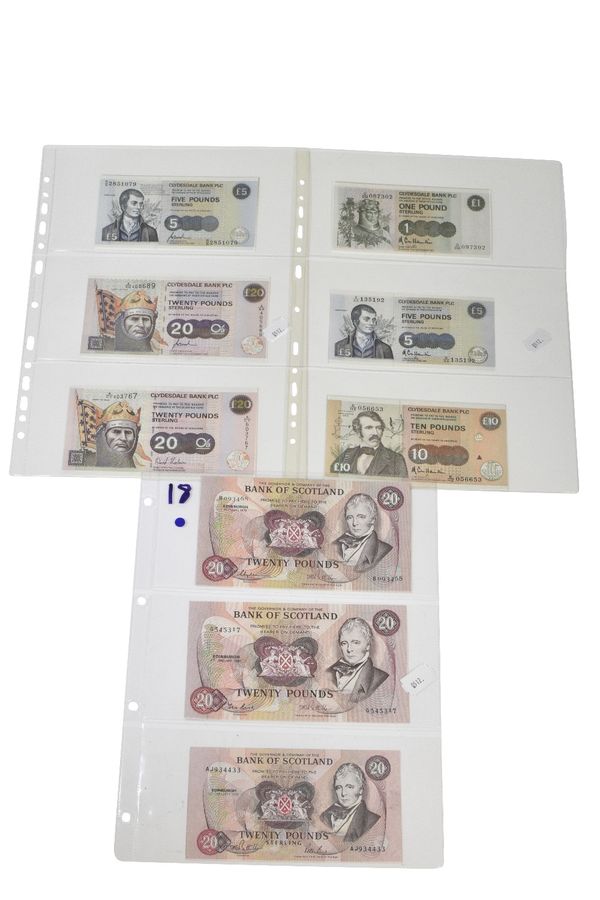 COLLECTION OF BANK OF SCOTLAND NOTES