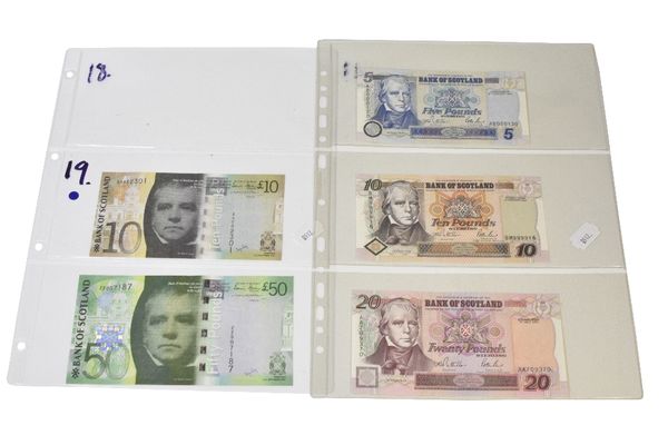 COLLECTION OF BANK OF SCOTLAND NOTES