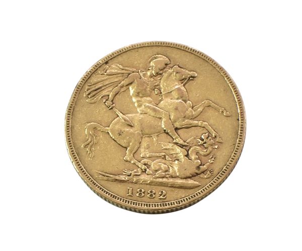 1882 Gold Sovereign 22ct Gold. 7.98g