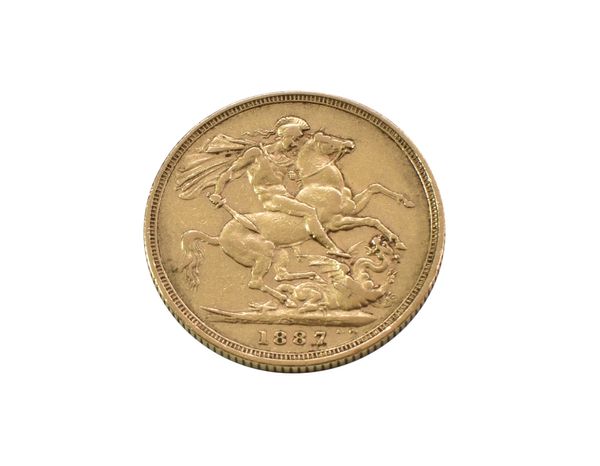 1887 GOLD SOVEREIGN 22ct Gold. 7.98g