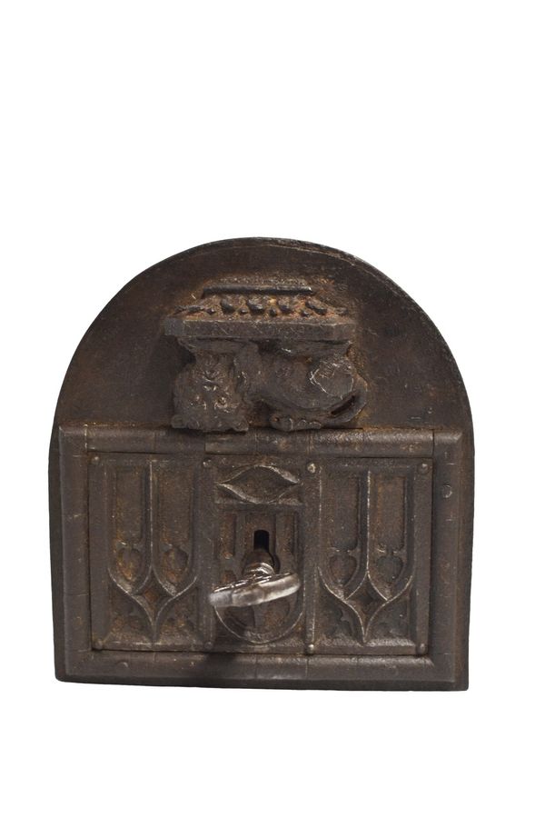 CAST IRON STRONG BOX, late 17th/18th century