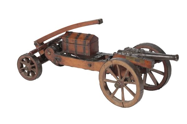 BRONZE MODEL OF A CANON, 19th century