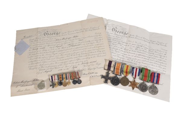 GREAT WAR MILITARY CROSS & PAIR TO CAPTAIN MILLAR TANK CORPS GV