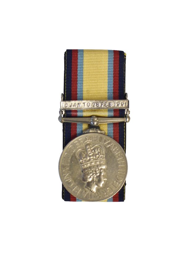 GULF MEDAL TO L/CPL GODFREY SCOTS DRAGOON GUARDS