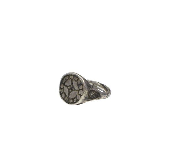 BYZANTINE WHITE METAL RING