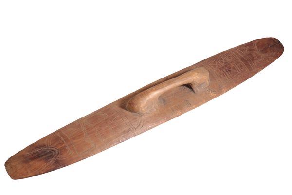 ABORIGINAL HARDWOOD PARRYING SHIELD