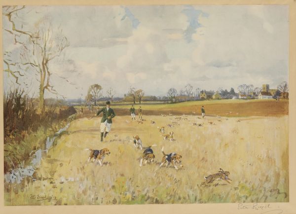 PETER BEIGEL (1913-1987) Hounds pursuing a hare