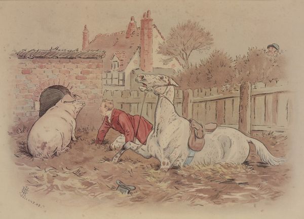 AFTER G H JALLAND (fl. 1888-1908) Set of four humourous hunting prints