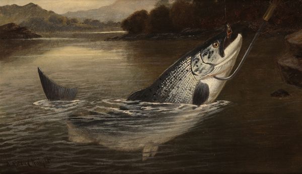 A. ROLAND KNIGHT (fl. 1810-1840) A hooked fish being brought ashore