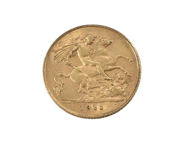 1911 GOLD HALF SOVEREIGN 22ct Gold. 3.98g