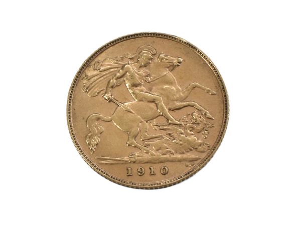 1910 GOLD HALF SOVEREIGN 22ct Gold. 3.98g