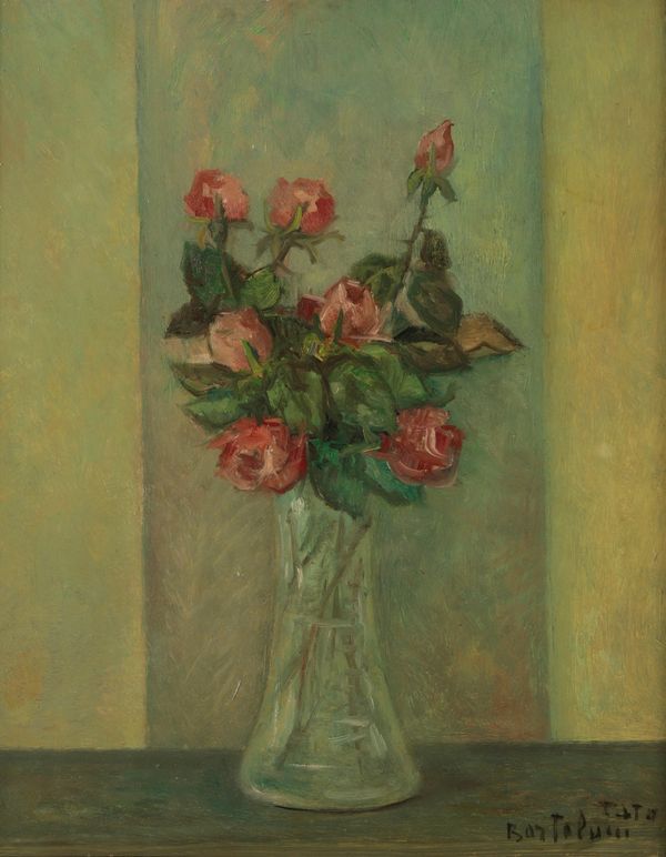 EASTERN EUROPEAN SCHOOL, 20TH CENTURY Still life study of flowers in a vase