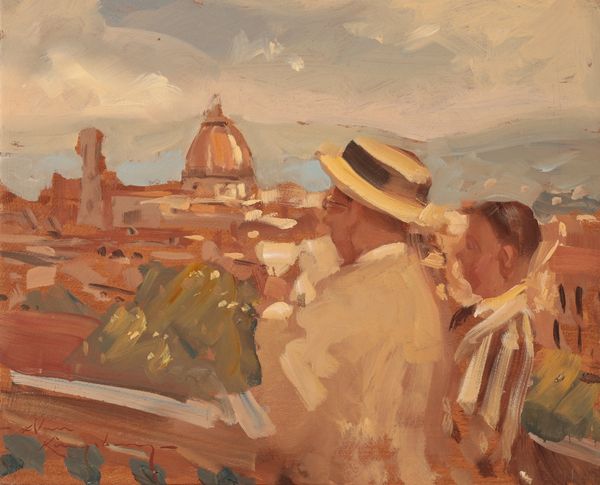 *ALAN KINGSBURY (b. 1960) A view of Florentine rooftops towards the Duomo