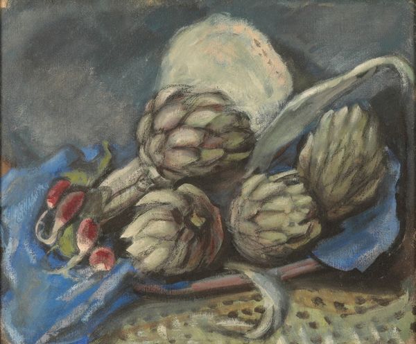 *VLADIMIR POLUNIN (1880-1957) Still life study of artichokes and radishes