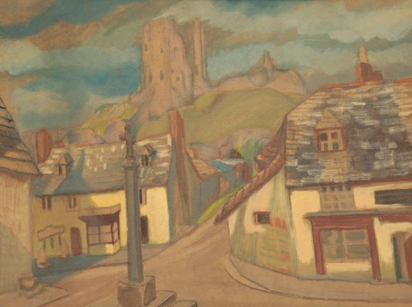 *VLADIMIR POLUNIN (1880-1957) View of Corfe Castle