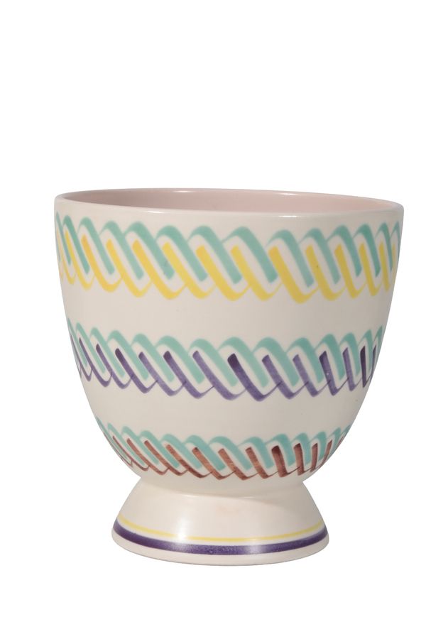 *ALFRED READ FOR POOLE POTTERY: A CONTEMPORARY "FREEFORM" EGG-CUP VASE