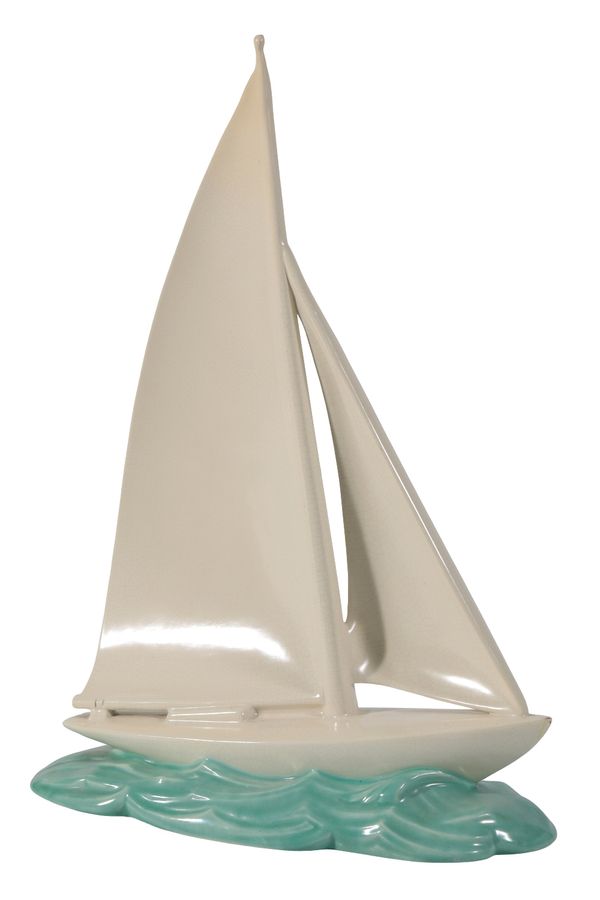 POOLE POTTERY: A LARGE "ART DECO" SAILING YACHT