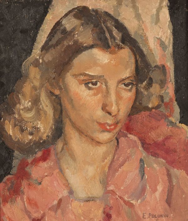 *ELIZABETH VIOLET POLUNIN (1887-1950) 'Pink House, Paraggi' 