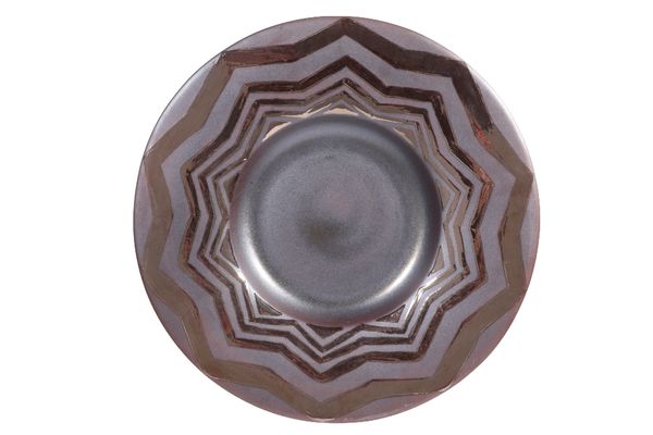 POOLE POTTERY: AN UNUSUAL LUSTRE GEOMETRIC CHARGER