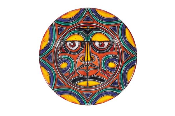 POOLE POTTERY: A LIMITED EDITION "SUN FACE" CHARGER