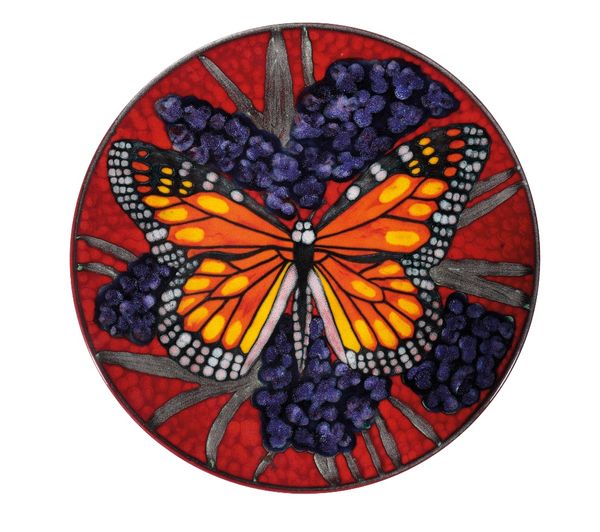 *NICKI MASSARELLA FOR POOLE POTTERY STUDIO: A LIMITED EDITION "BUTTERFLY" CHARGER