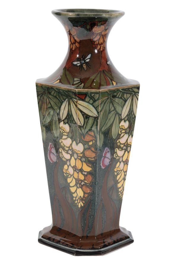 ROZENBURG: A DEN HAAG EARTHENWARE GLAZED VASE