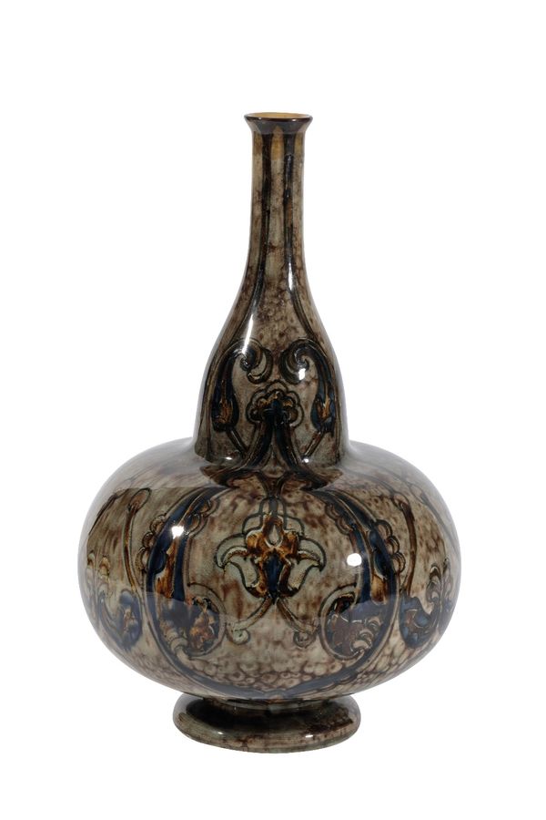 ROZENBURG: A DEN HAAG EARTHENWARE GLAZED VASE