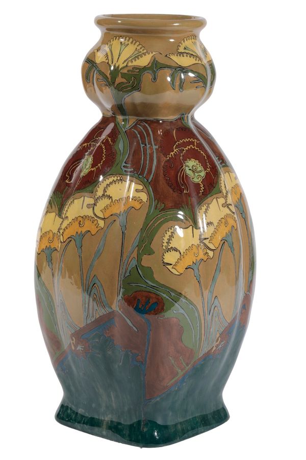 ROZENBURG: A LARGE DEN HAAG EARTHENWARE GLAZED VASE