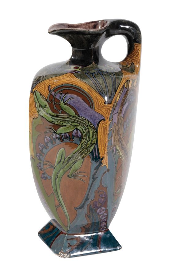 ROZENBURG: A DEN HAAG EARTHENWARE GLAZED EWER