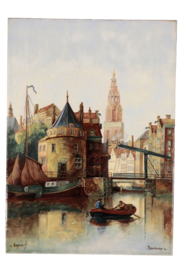 ROZENBURG: A DEN HAAG PORCELAIN PLAQUE