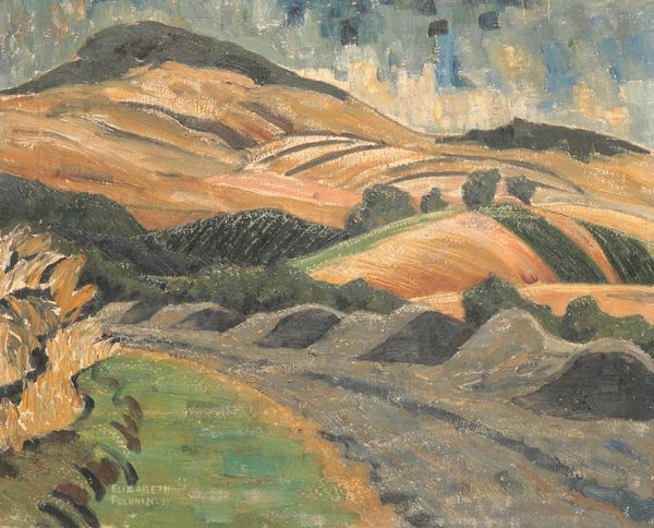 *ELIZABETH VIOLET POLUNIN (1887-1950) Landscape of rolling hills