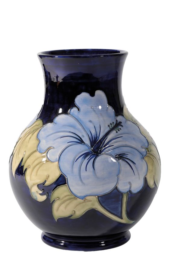 MOORCROFT: A RARE "HIBISCUS" VASE