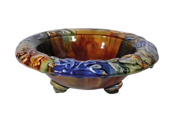 *KATE MALONE FOR JAMES KENT: A "SEALIFE" MAJOLICA BOWL