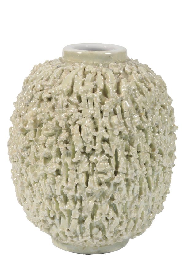 *GUNNAR NYLUND FOR RORSTRAND: A "CHAMOTTE" TEXTURE STONEWARE VASE