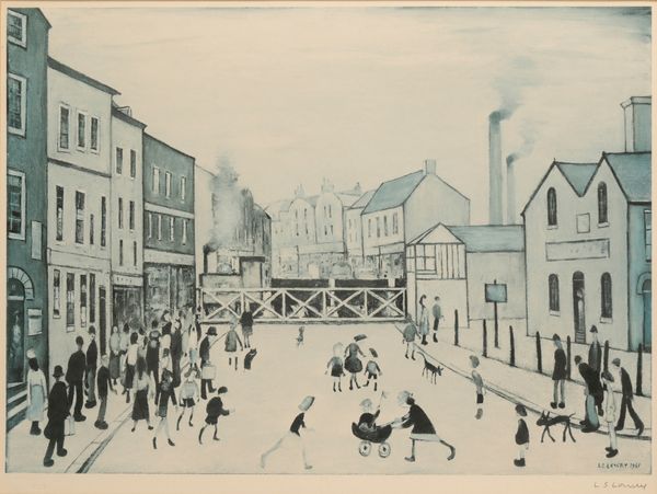 *LAURENCE STEPHEN LOWRY (1887-1976) 'Level Crossing, Burton on Trent'