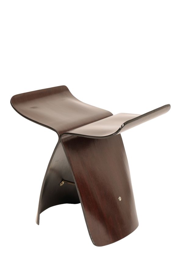 AFTER SORI YANAGI: A "BUTTERFLY" STOOL, possibly by Vitra