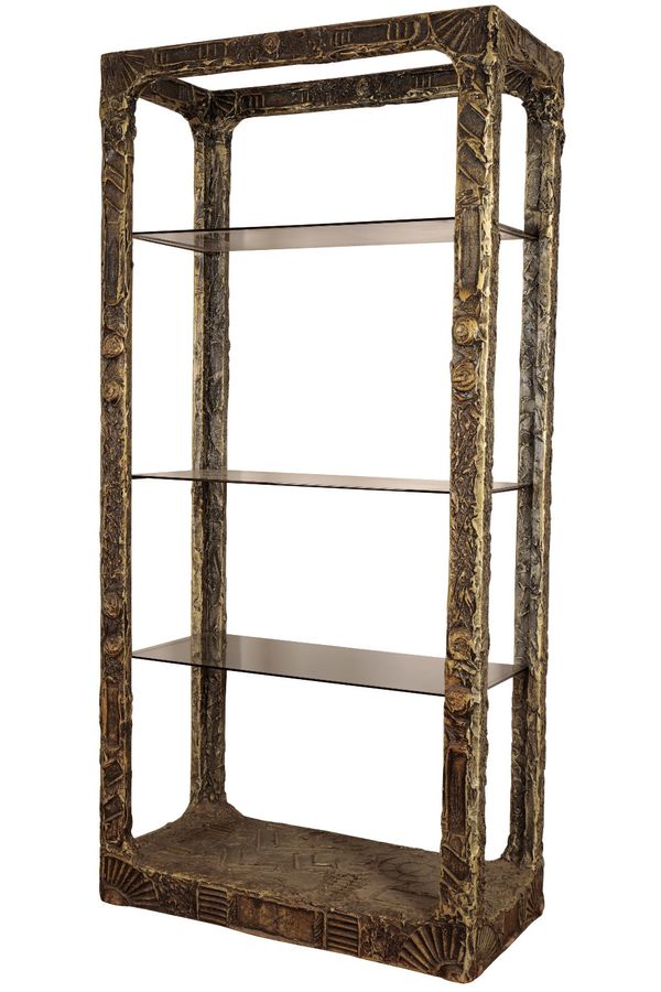 ADRIAN PEARSALL FOR CRAFT ASSOCIATES: A BRUTALIST COMPOSITION ETAGERE