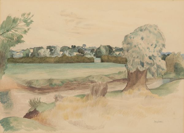 *JOHN NORTHCOTE NASH (1893-1977) Landscape with trees and river to the foreground