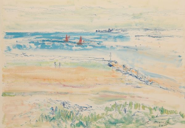 *JOHN ROSSER (b. 1931) 'Impressionist Beach, Sandbanks......Now Really'