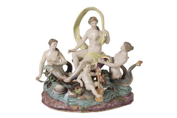 DRESDEN PORCELAIN GROUP, LATE 19TH CENTURY