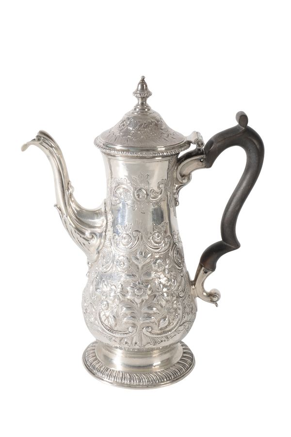 GEORGE III SILVER COFFEE POT