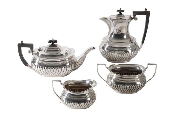 MATCHED FIVE-PIECE SILVER TEA SET