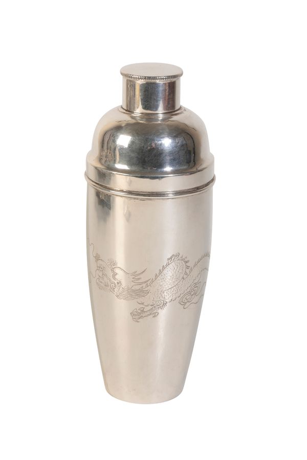 CHINESE SILVER COCKTAIL SHAKER, by Wai Kee, Hong Kong