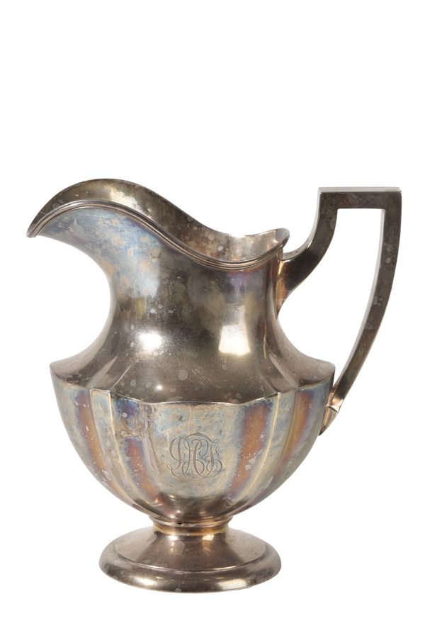 LARGE AMERICAN SILVER WATER PITCHER, BY BALTIMORE SILVERSMITHS, MFG CO