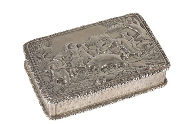 GEORGE III SILVER SNUFF BOX, LEDSAM, VALE & WHEELER, BIRMINGHAM 1828