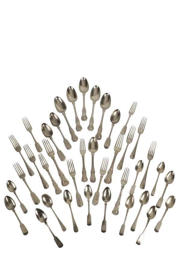 COLLECTION OF GEORGE VI AND LATER FLATWARE