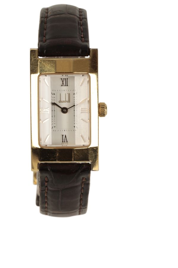 DUNHILL LADY'S GOLD PLATED WRISTWATCH