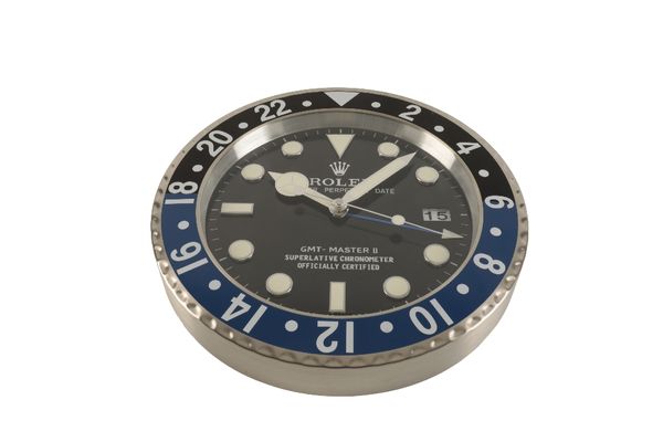 ROLEX STYLE WALL CLOCK GMT MASTER 2 (Batman)